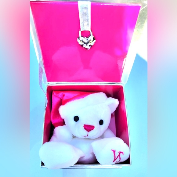 Rare HTF VICTORIA’S SECRET WHITE SANTA BEAR IN BOX - Picture 4 of 6